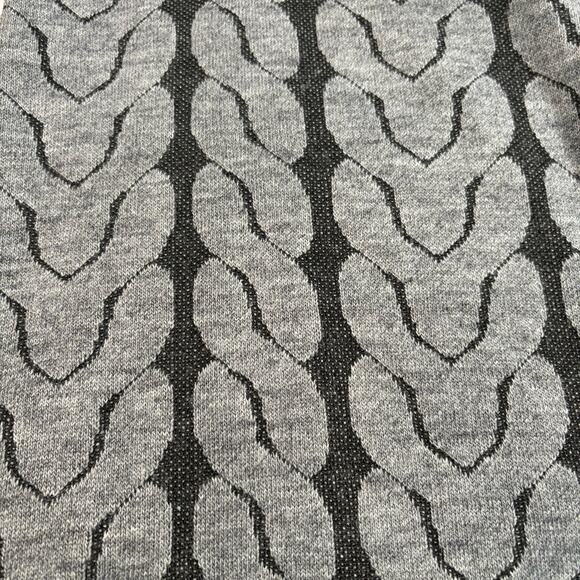 liquid womens cowl neck sleeveless wool blend cable gray black tunic sweater. 6 - Picture 5 of 7